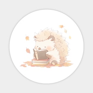 Hedgehog reading Magnet